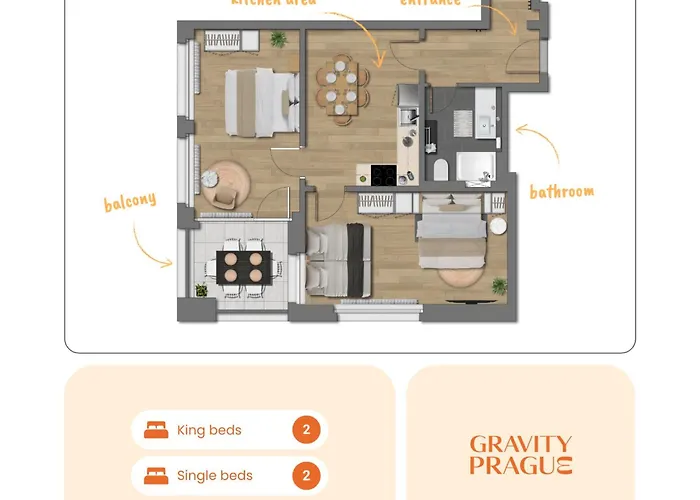 Bright 2br - 4th Floor, Balcony, Free Parking By Gravity Apartmán *